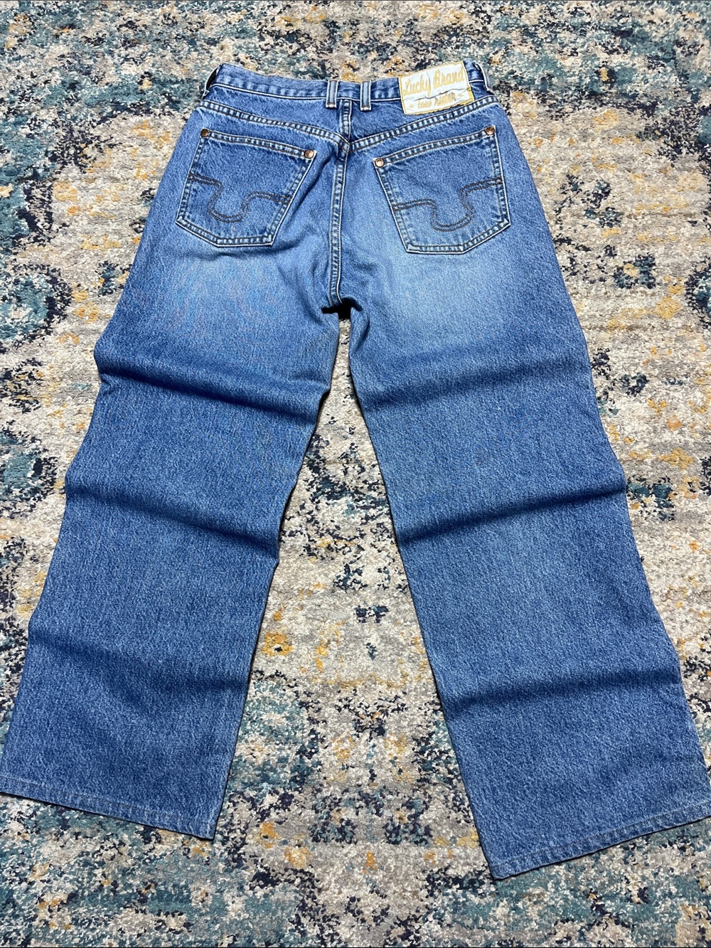 VTG Lucky Brand American Made Button Fly Dungarees Size 8/29